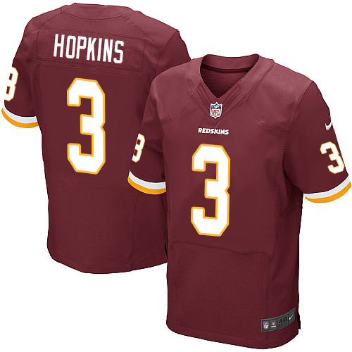 Men's Elite Dustin Hopkins Nike Jersey Burgundy Red Home - #3 NFL Washington Redskins